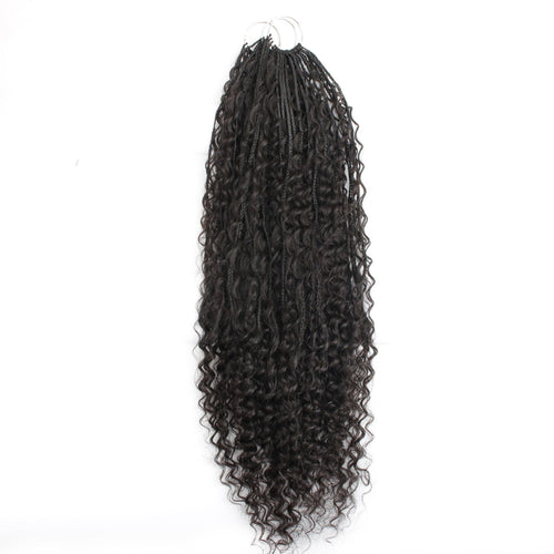 Deep Wave Boho Braids with Human Hair Blend
